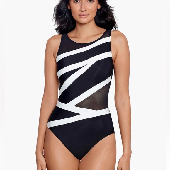 New! Miraclesuit Spectra Somerpointe One Piece Swimsuit nwot 24090 - Picture 3 of 11